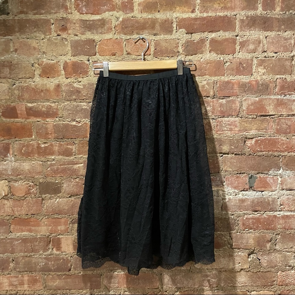 ZARA Black Lace Maxi skirt